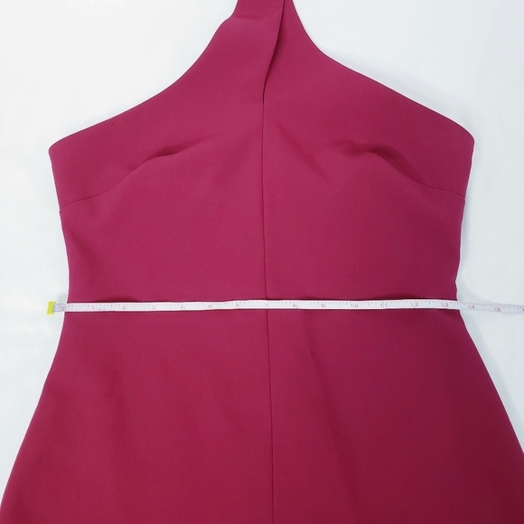 Likely Jenny Formal High Low Halter Gown Dress Berry Red 6 - Picture 7 of 12